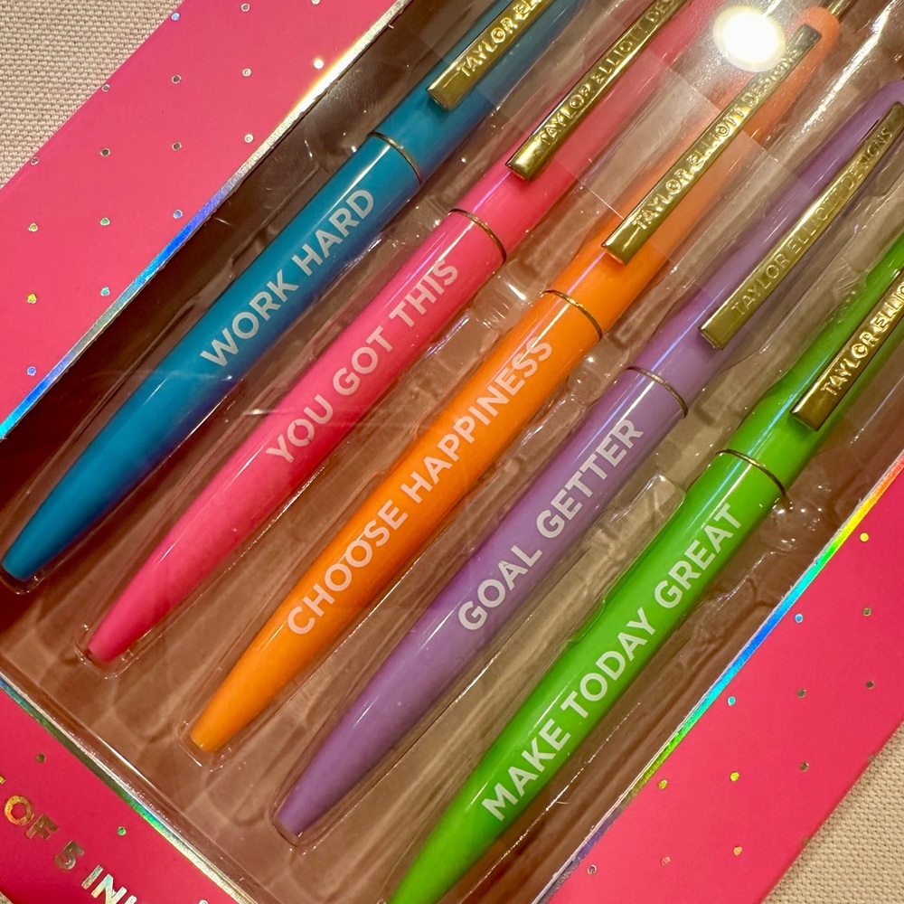 Set of Five Motivational Pens